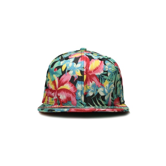 Other - 2/$12 Floral Tropical Flatbill Snapback Hat Cap